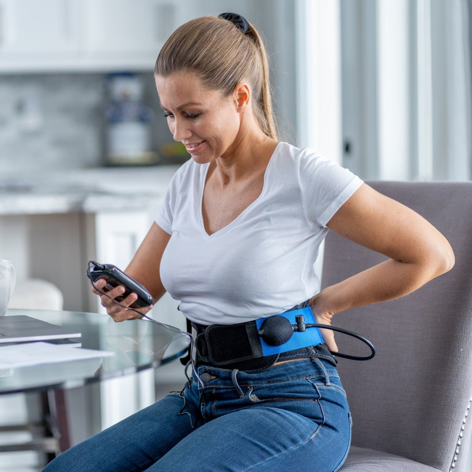 Triple Action Back Belt. - 4-in-1 TENS Belt for Back Pain - Essential Package
