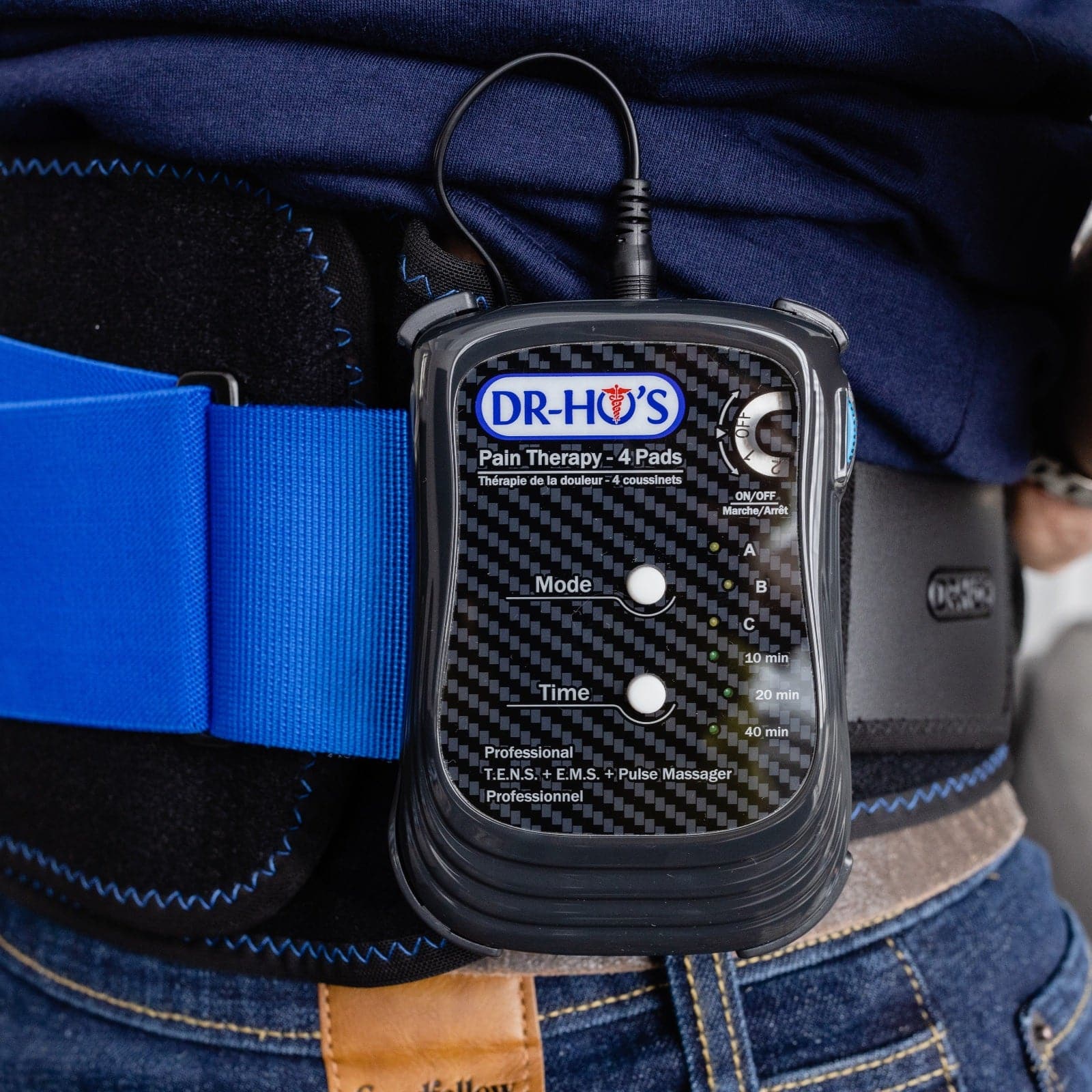 Triple Action Back Belt. - 4-in-1 TENS Belt for Back Pain - Essential Package