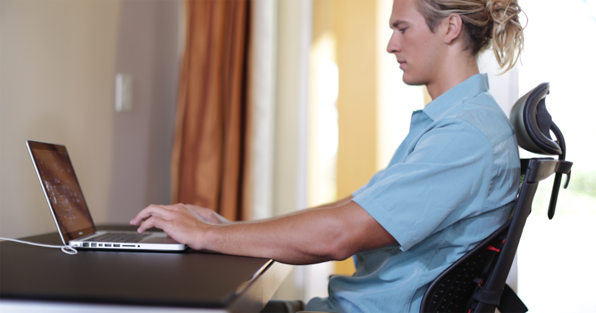 Back support for discount working from home