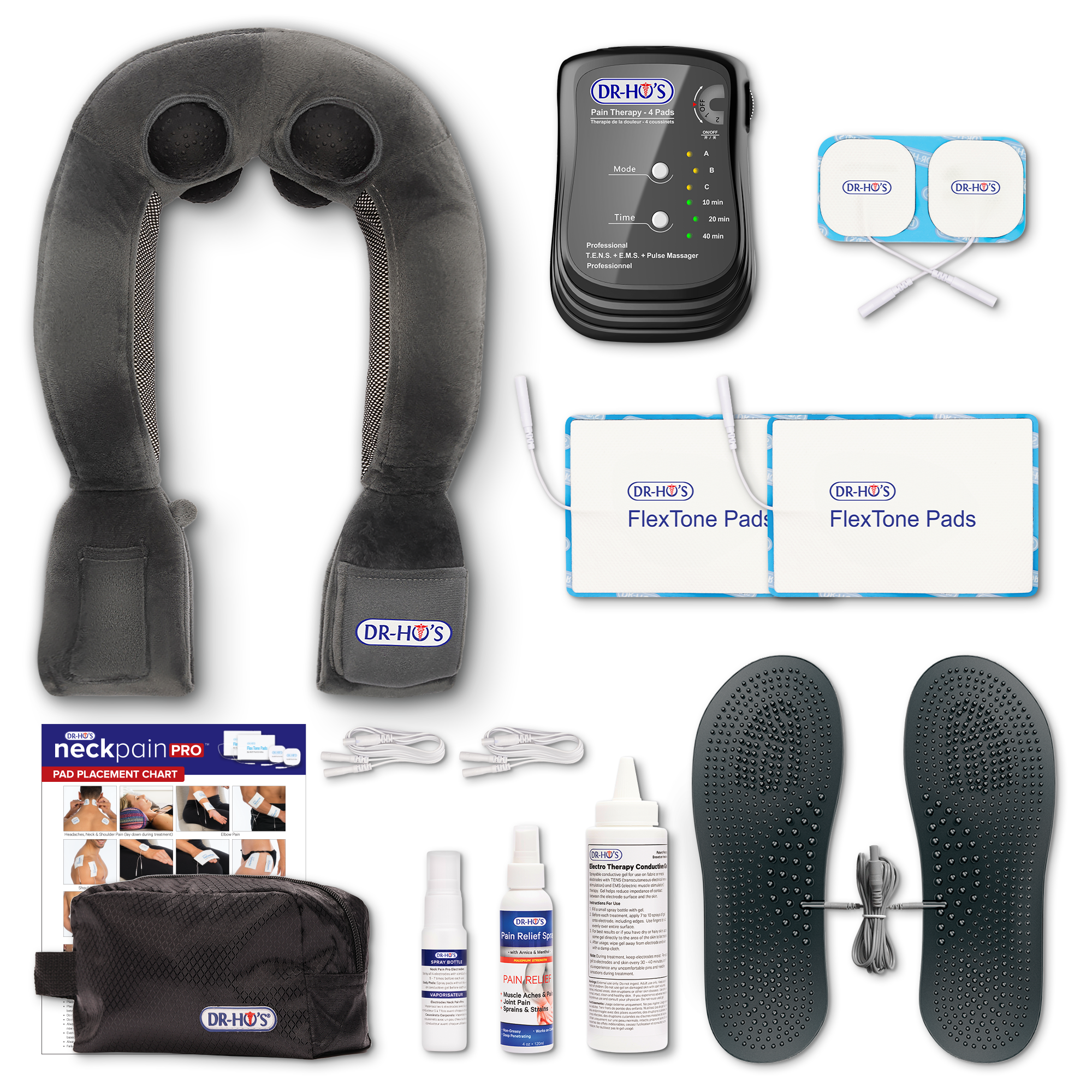 Neck Pain Pro - Masseur de cou TENS - Pack essentiel 